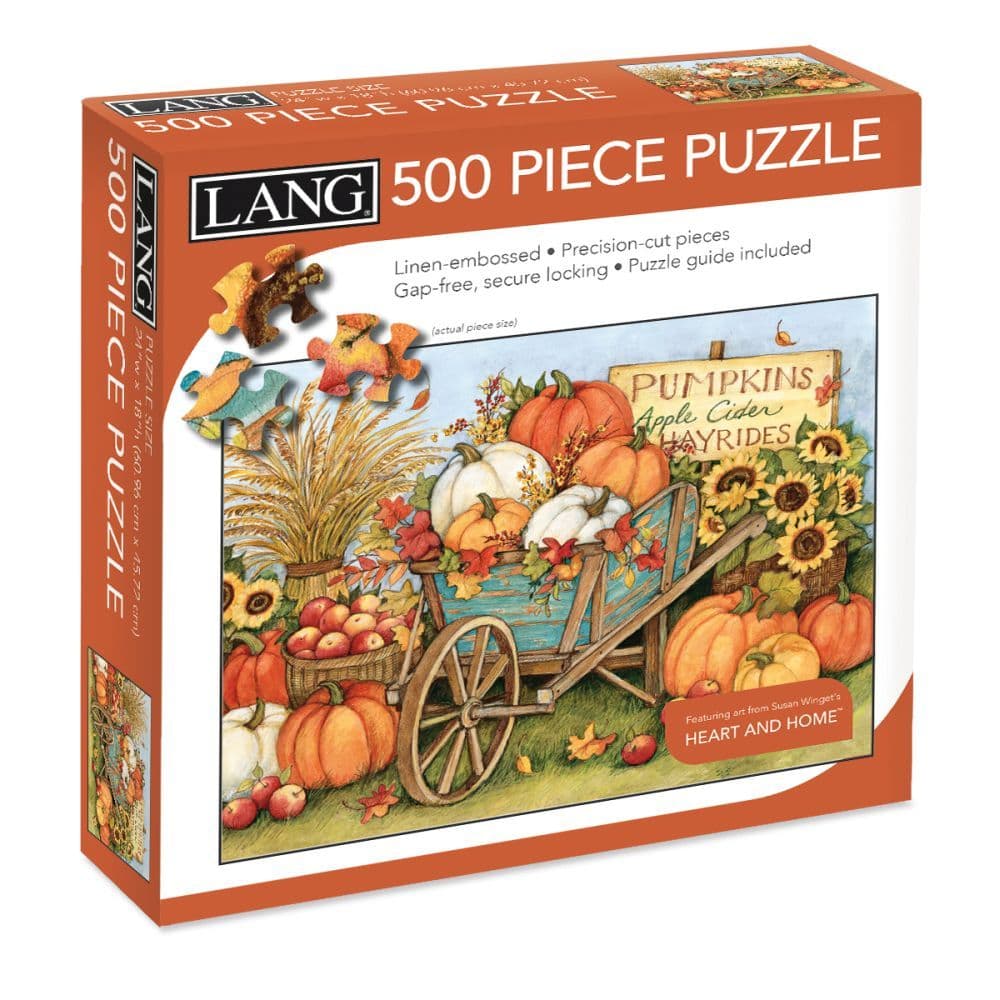Harvest Wheelbarrow 500 Piece Puzzle by Susan Winget Main Product  Image width=&quot;1000&quot; height=&quot;1000&quot;