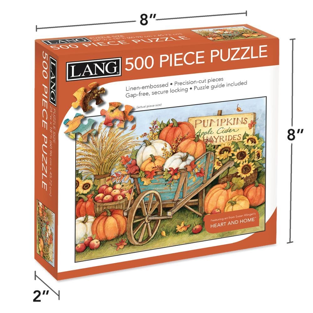 Harvest Wheelbarrow 500 Piece Puzzle by Susan Winget 4th Product Detail  Image width=&quot;1000&quot; height=&quot;1000&quot;