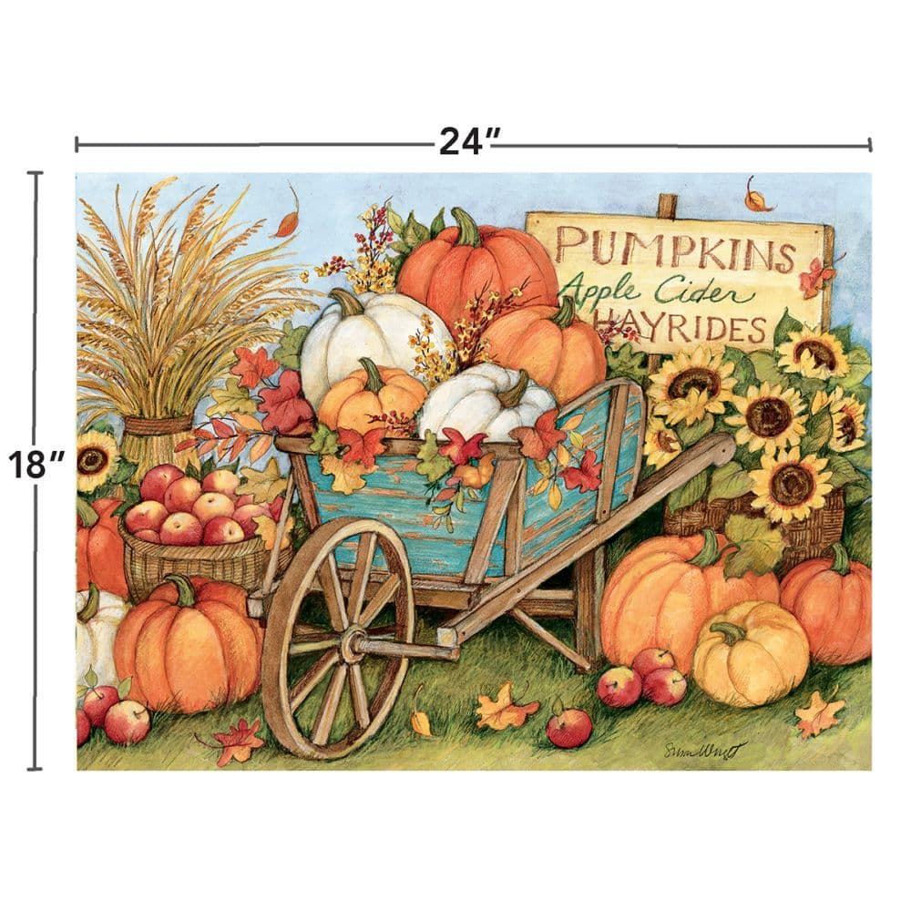 Harvest Wheelbarrow 500 Piece Puzzle by Susan Winget 5th Product Detail  Image width=&quot;1000&quot; height=&quot;1000&quot;