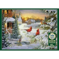 image Sunset Cardinals 1000pc Puzzle Main Product  Image width="1000" height="1000"