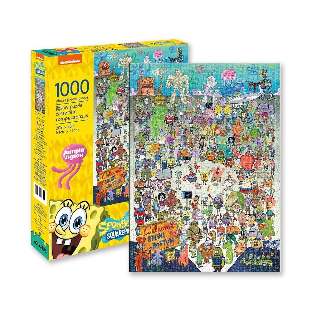Spongebob Cast 1000pc Puzzle 2nd Product Detail  Image width="1000" height="1000"