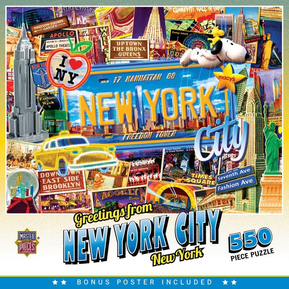 Greetings from New York 550pc Puzzle Main Product  Image width="1000" height="1000"