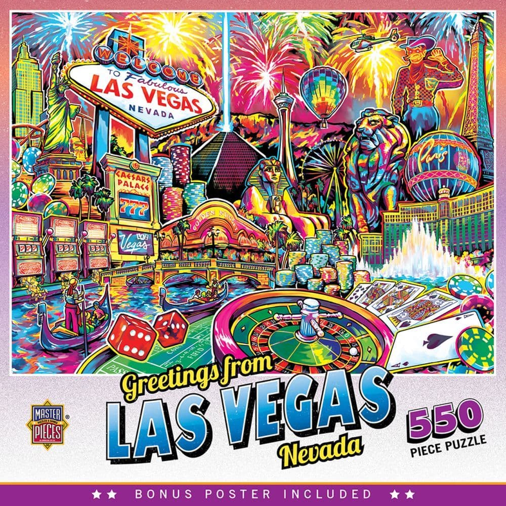 Greetings from Las Vegas 550pc Puzzle Main Product  Image width="1000" height="1000"