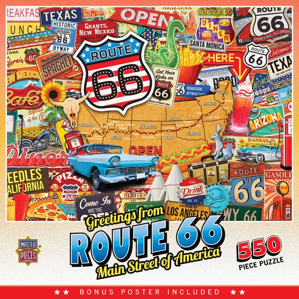 Greetings from Route 66 550pc Puzzle Main Product  Image width="1000" height="1000"