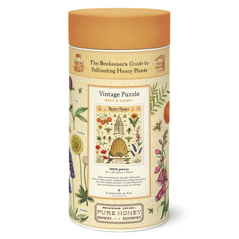 Bees and Honey 1000 Piece Puzzle by Cavallini 3rd Product Detail  Image width=&quot;1000&quot; height=&quot;1000&quot;