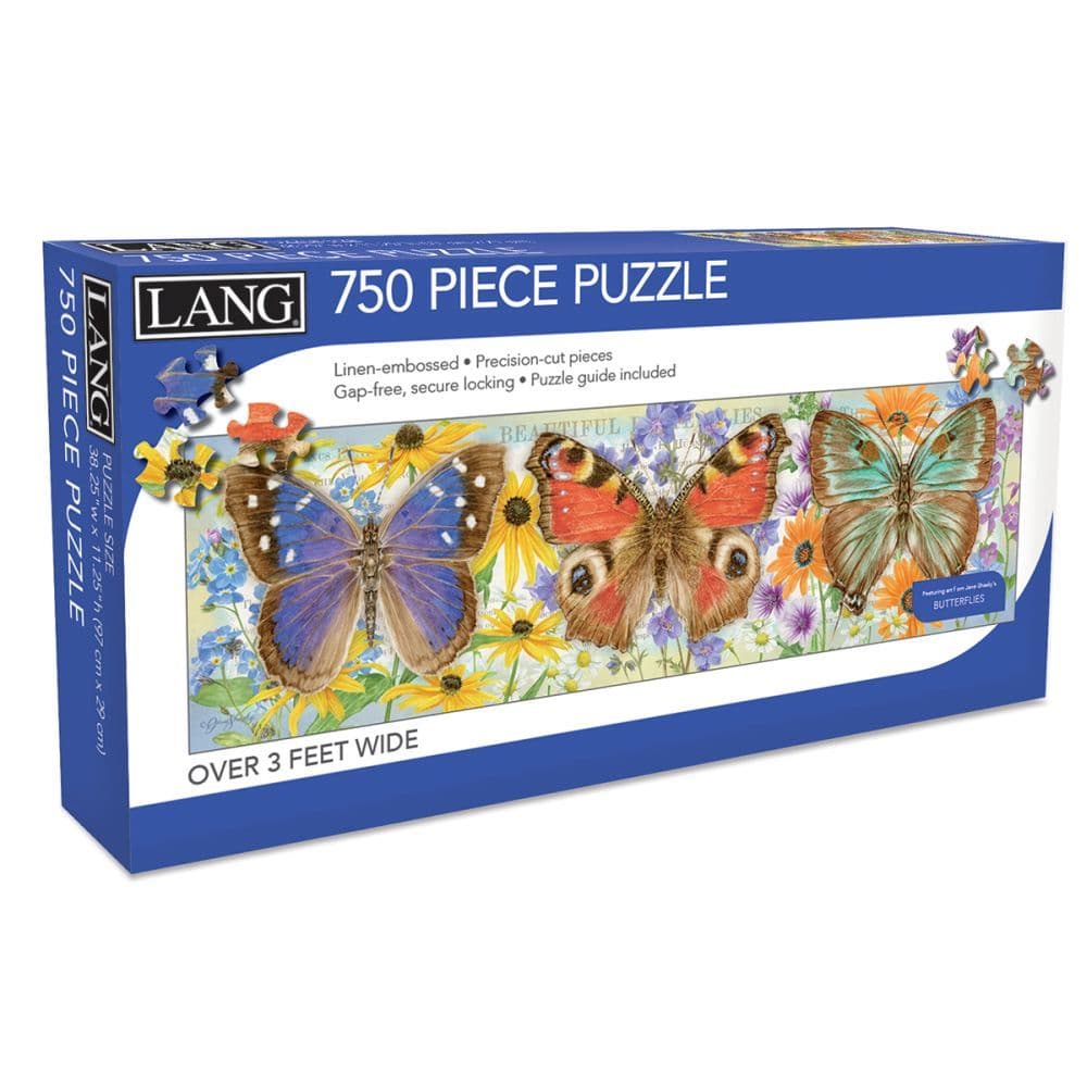 Lang Companies Herb Jars 750 Piece Panoramic Jigsaw Puzzle By Jane Shasky - Colorful Birds & Flowers