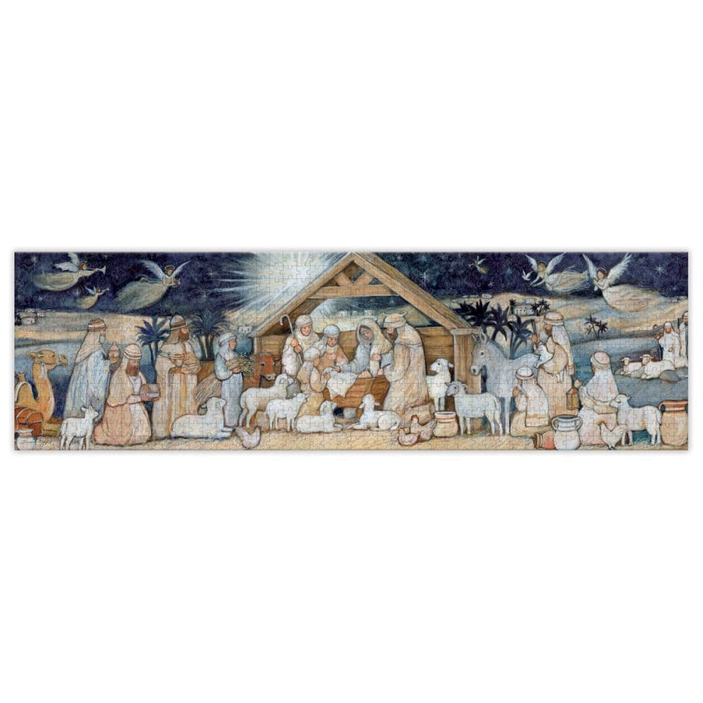 Nativity Set Puzzle 750 Piece Puzzle Panoramic 2nd Product Detail  Image width="1000" height="1000"
