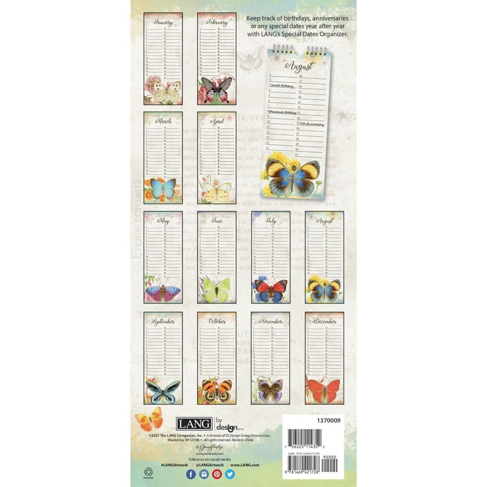 Butterflies Special Dates Organizer 2nd Product Detail  Image width="1000" height="1000"