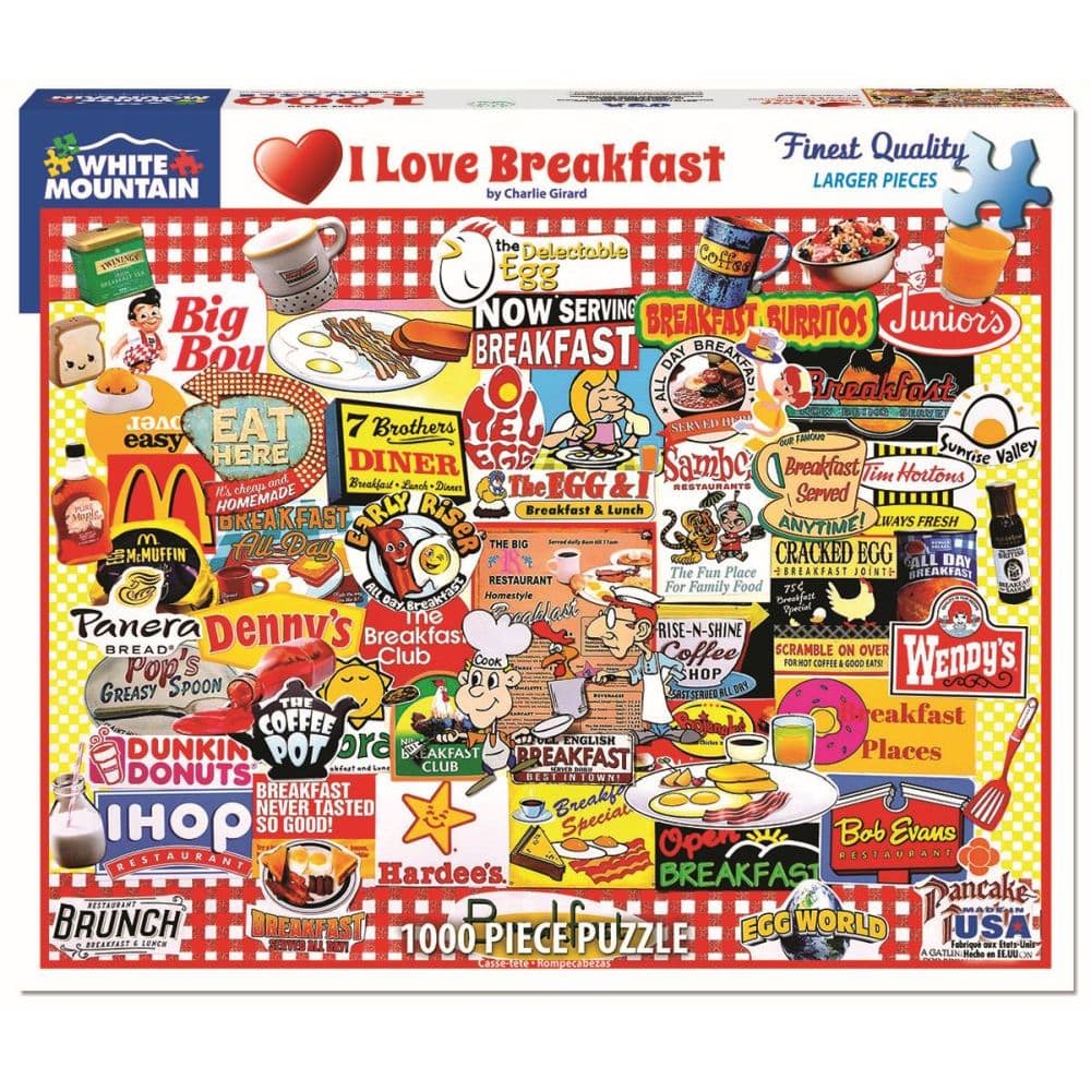 I Love Breakfast 1000 Piece Puzzle Main Product  Image width=&quot;1000&quot; height=&quot;1000&quot;