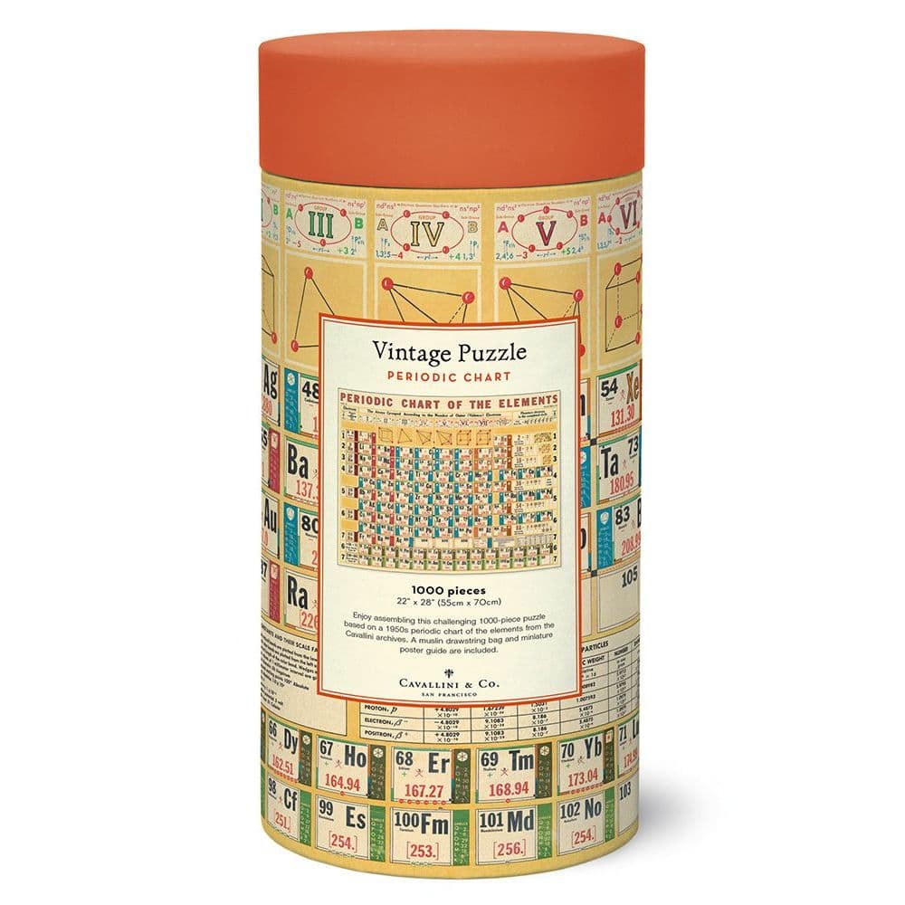 Periodic Chart 1000 Piece Puzzle by Cavallini 3rd Product Detail  Image width="1000" height="1000"