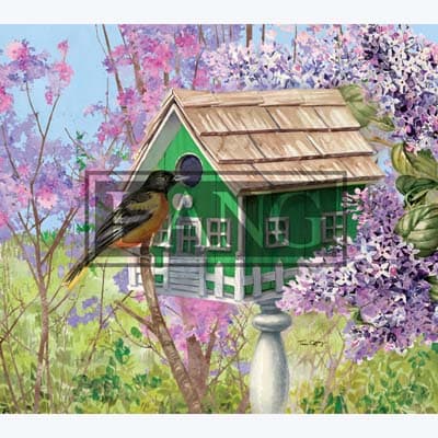 Birdhouses 2022 Downloadable Digital Wallpaper for the month of May width="1000" height="1000"
