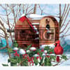 image Birdhouses 2022 Downloadable Digital Wallpaper for the month of December width="1000" height="1000"