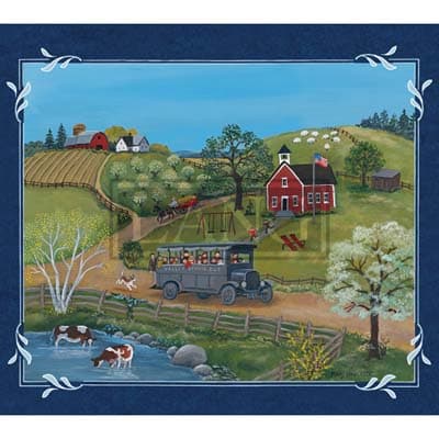 Lang Folk Art 2022 Downloadable Digital Wallpaper for the month of March width="1000" height="1000"