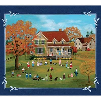 Lang Folk Art 2022 Downloadable Digital Wallpaper for the month of September width="1000" height="1000"