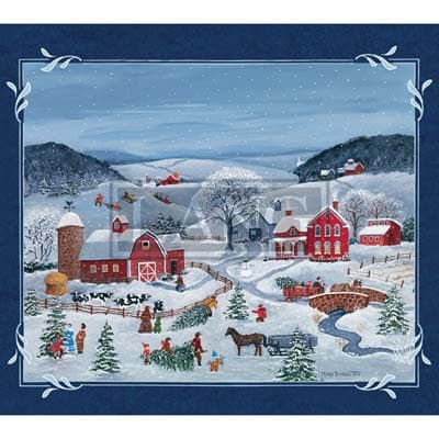 Lang Folk Art 2022 Downloadable Digital Wallpaper for the month of December width="1000" height="1000"