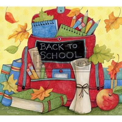 Schoolhouse 2022 Downloadable Digital Wallpaper for the month of September width="1000" height="1000"