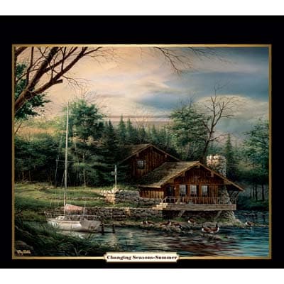Terry Redlin 2022 Downloadable Digital Wallpaper for the month of August width="1000" height="1000"