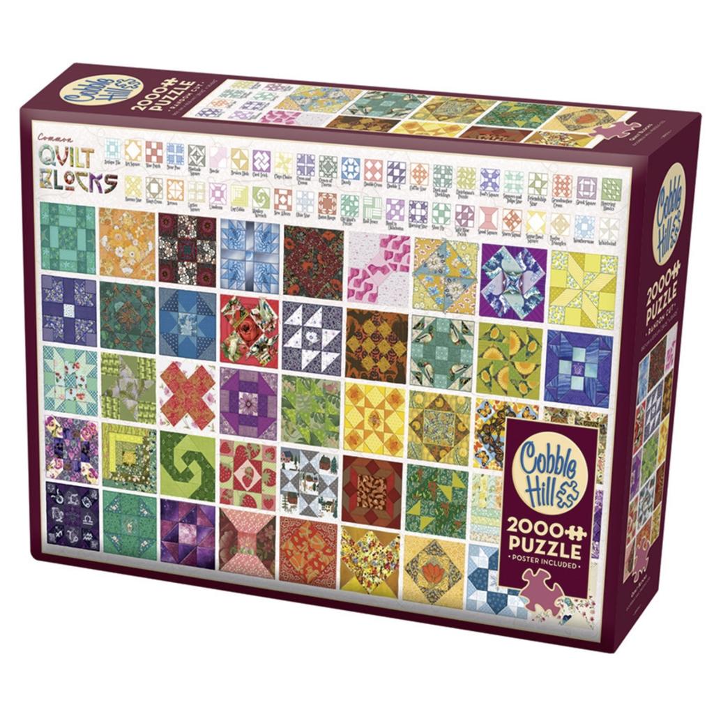 Cobble Hill Quilt Blocks 2000 Piece Puzzle with Poster Included Main Product  Image width="1000" height="1000"