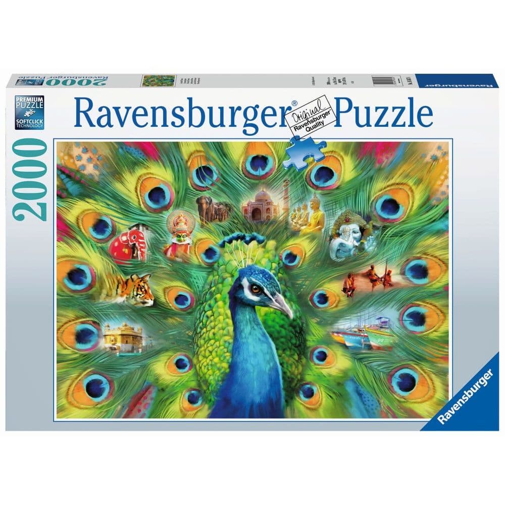 image Land Of The Peacock 2000 Piece Puzzle Main Product  Image width=&quot;1000&quot; height=&quot;1000&quot;