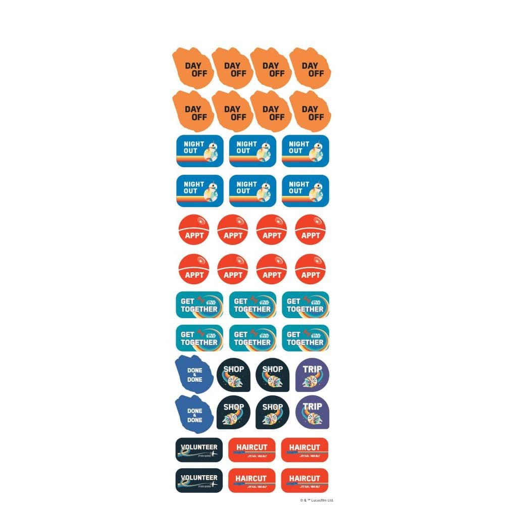 Star Wars Reminder Stickers 4th Product Detail  Image width="1000" height="1000"