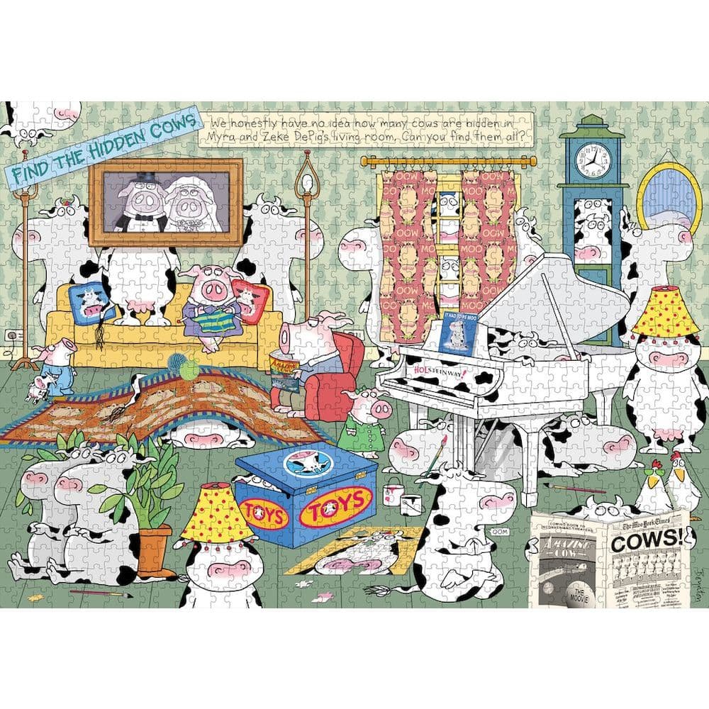 Hidden Cows 1000 Piece Puzzle 3rd Product Detail  Image width=&quot;1000&quot; height=&quot;1000&quot;