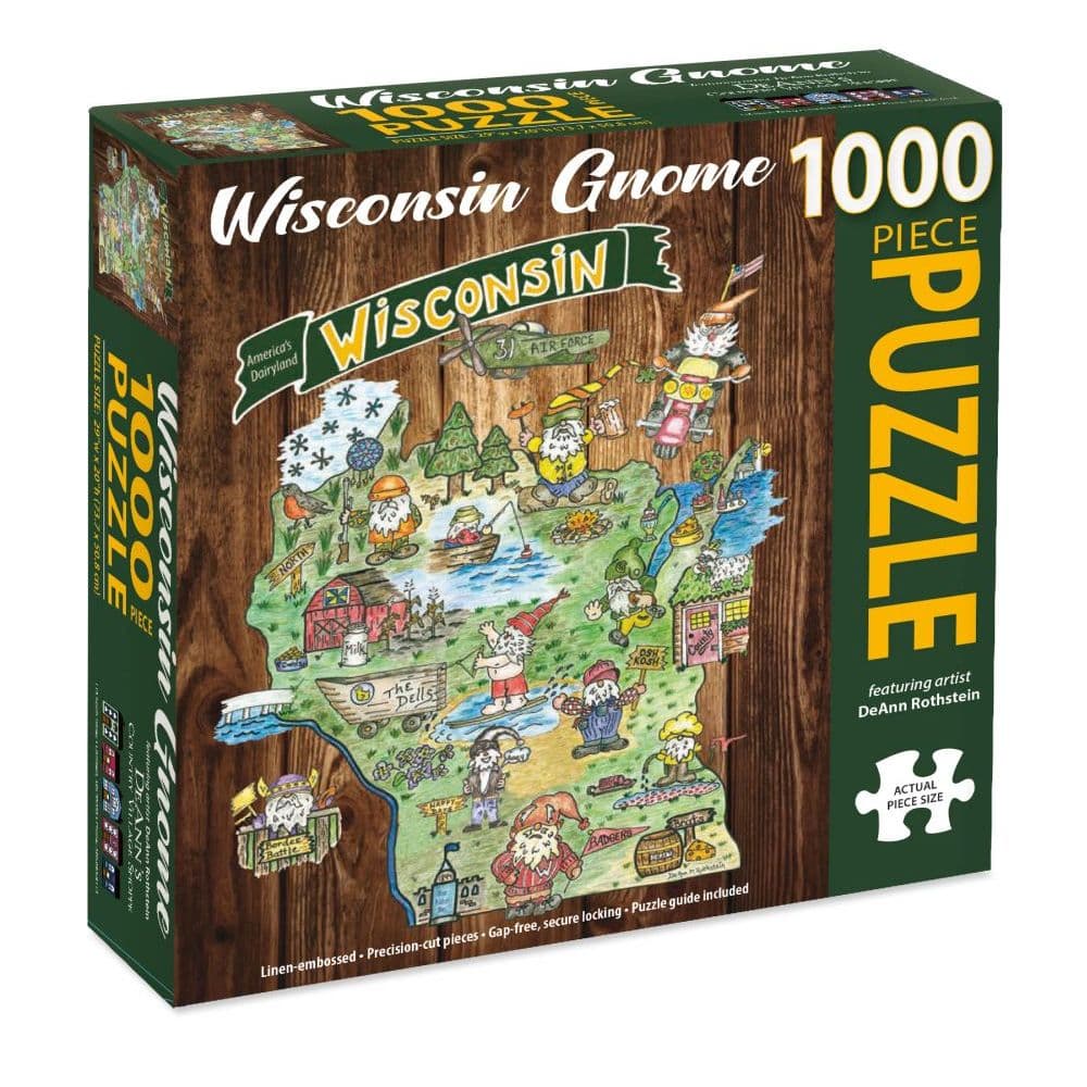 Gnome Wisconsin 1000 Piece Puzzle Main Product  Image width="1000" height="1000"