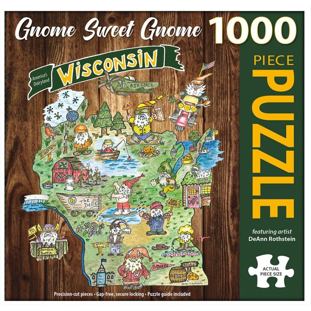 Gnome Wisconsin 1000 Piece Puzzle 3rd Product Detail  Image width="1000" height="1000"