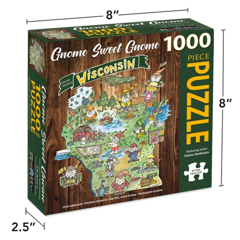 Gnome Wisconsin 1000 Piece Puzzle - Calendars.com