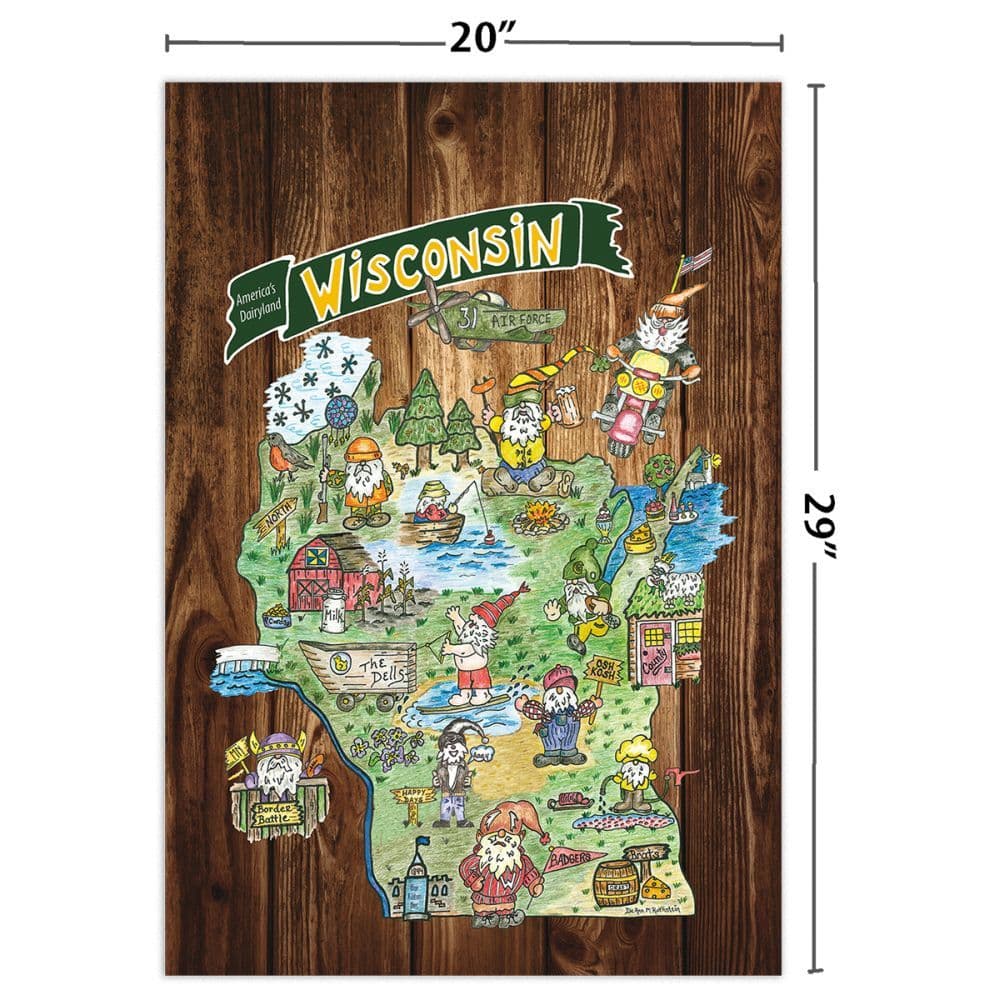 Gnome Wisconsin 1000 Piece Puzzle 5th Product Detail  Image width=&quot;1000&quot; height=&quot;1000&quot;