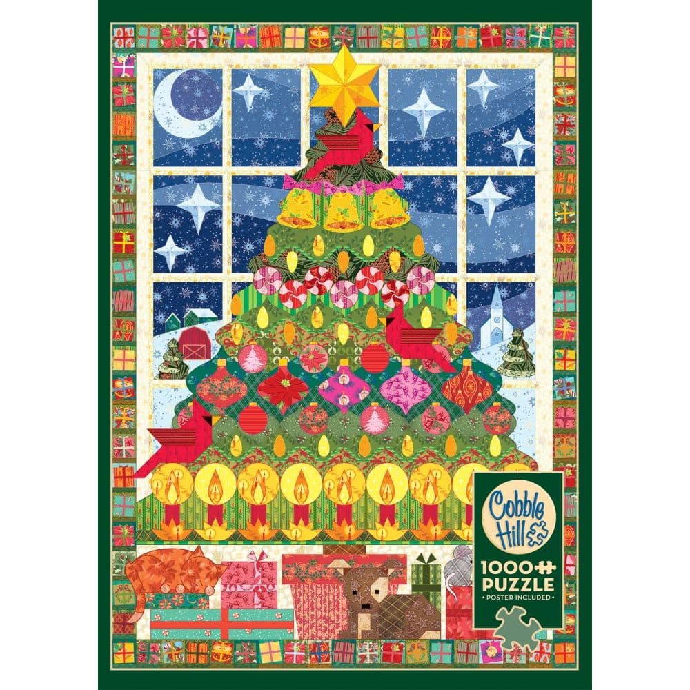 image Quilted Chirstmas Tree 1000 Piece Puzzle Main Product  Image width=&quot;1000&quot; height=&quot;1000&quot;