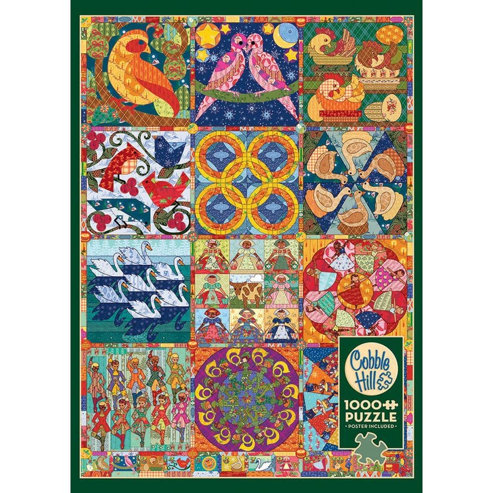 Twelve Days Quilt 1000 Piece Puzzle Main Product  Image width="1000" height="1000"