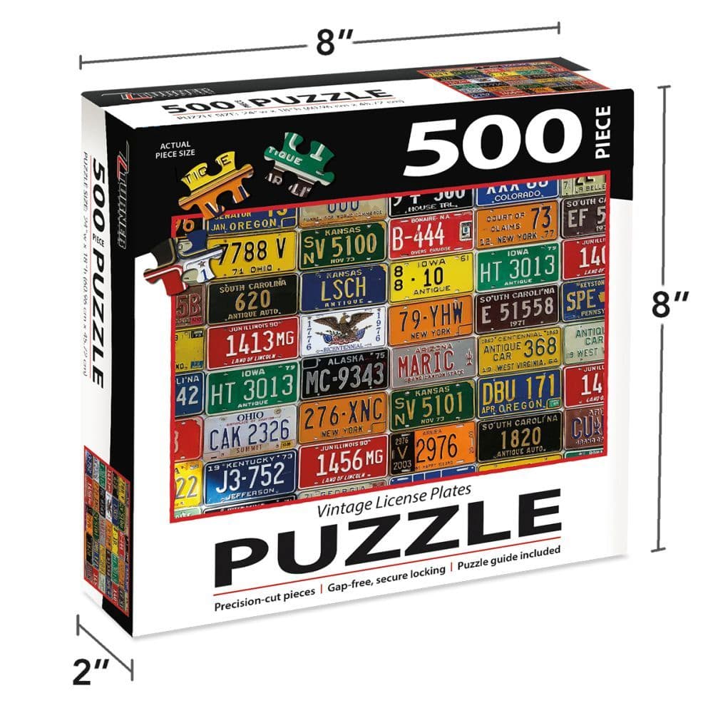 Vintage License Plates 500 Piece Puzzle 4th Product Detail  Image width=&quot;1000&quot; height=&quot;1000&quot;
