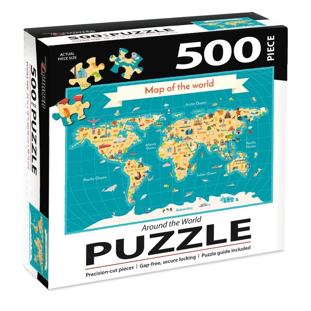 500 Piece Jigsaw Puzzle World Map 