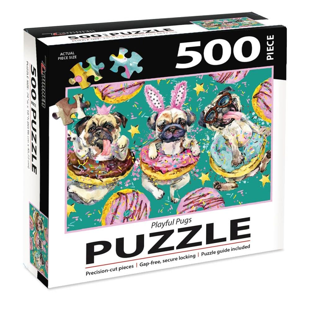 Playful Pugs 500 Piece Puzzle Main Product  Image width=&quot;1000&quot; height=&quot;1000&quot;
