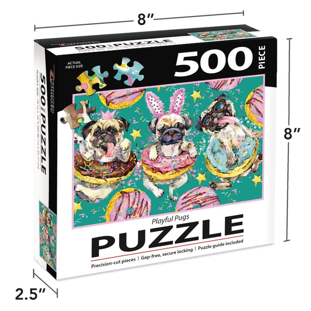 Playful Pugs 500 Piece Puzzle 4th Product Detail  Image width=&quot;1000&quot; height=&quot;1000&quot;