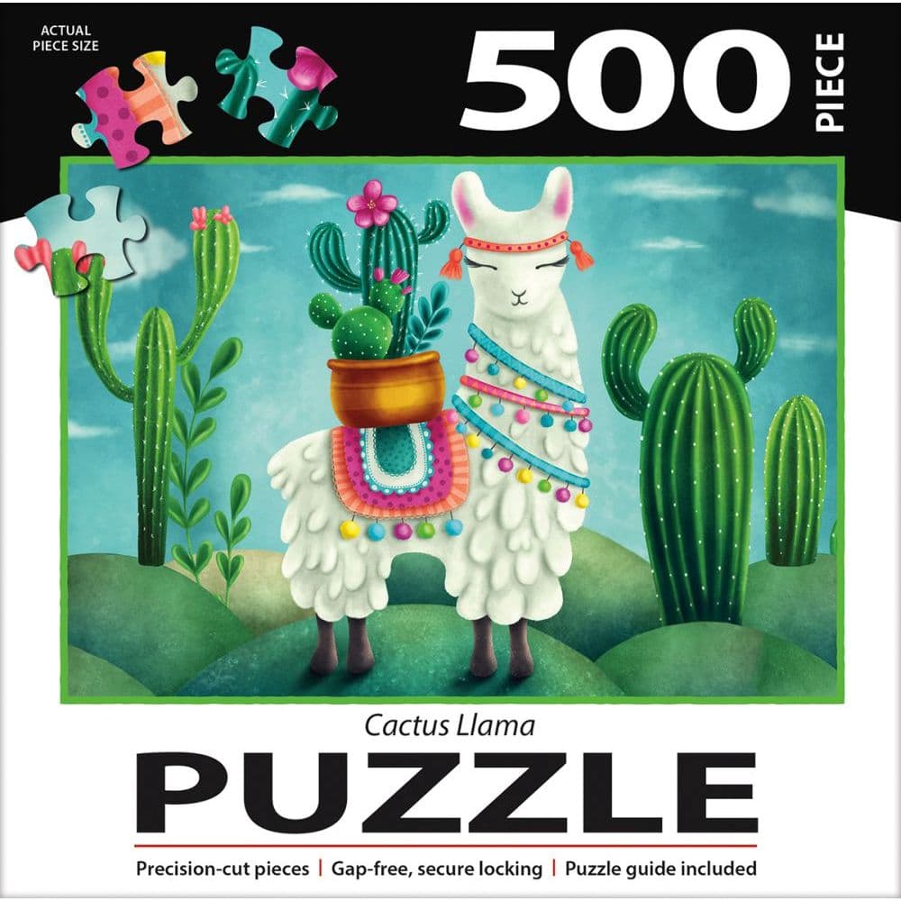 Cactus Llama 500 Piece Puzzle 3rd Product Detail  Image width=&quot;1000&quot; height=&quot;1000&quot;