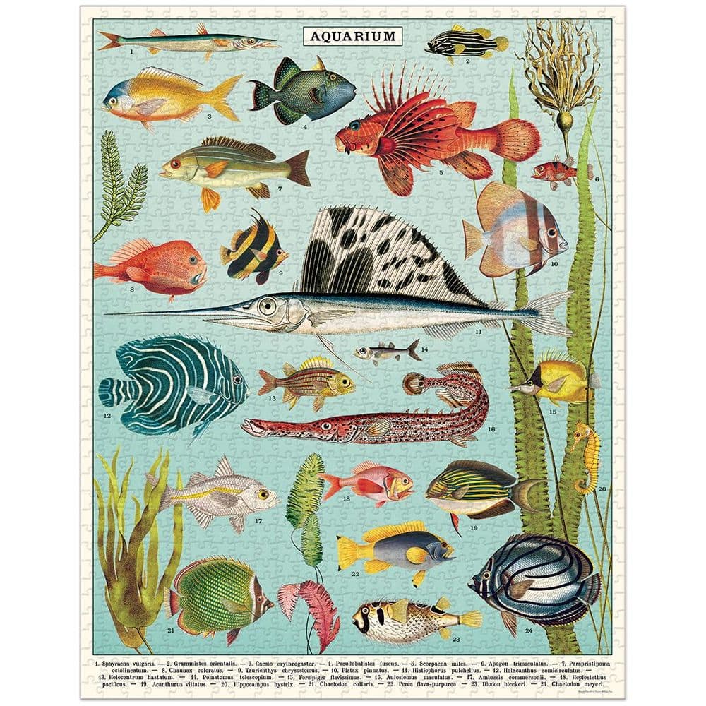 Aquarium 1000 Piece Puzzle by Cavallini 2nd Product Detail  Image width=&quot;1000&quot; height=&quot;1000&quot;