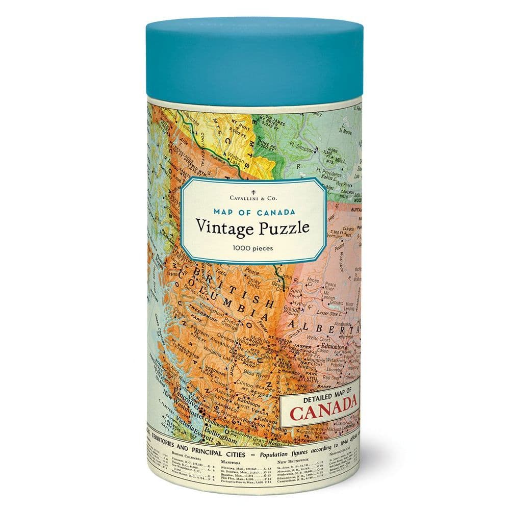 Map Of Canada 1000 Piece Puzzle by Cavallini Main Product  Image width="1000" height="1000"