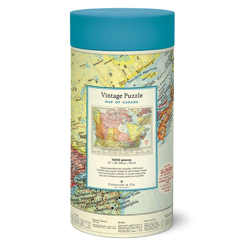 Map Of Canada 1000 Piece Puzzle by Cavallini 3rd Product Detail  Image width="1000" height="1000"