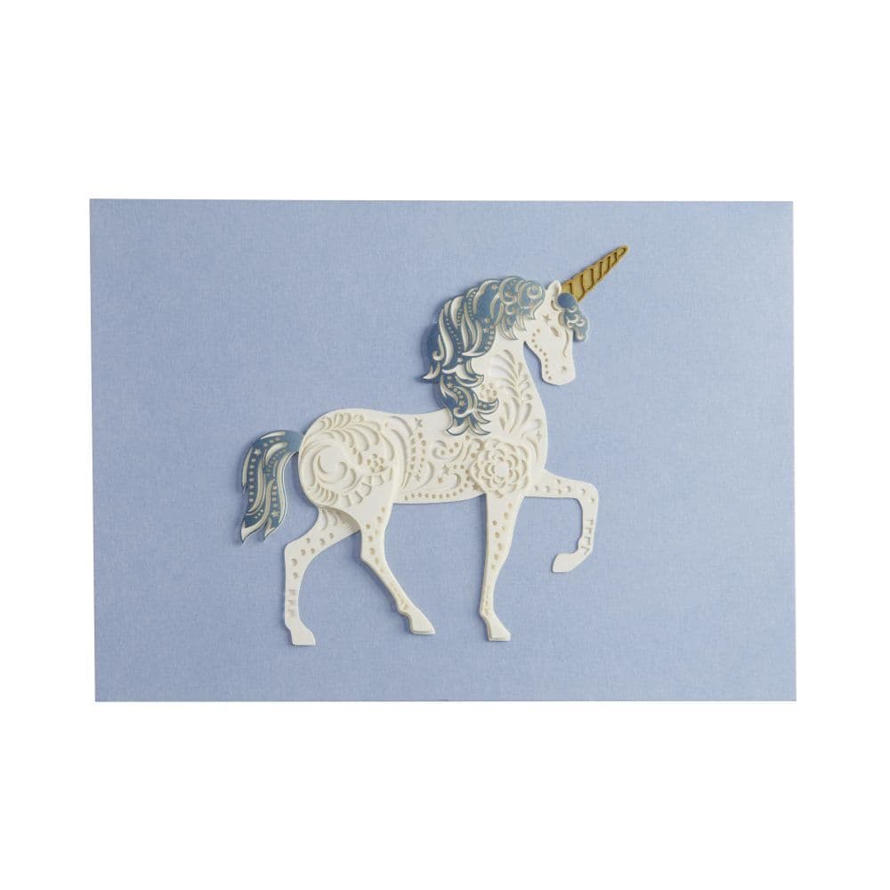 Unicorn White Birthday Card 2nd Product Detail  Image width="1000" height="1000"
