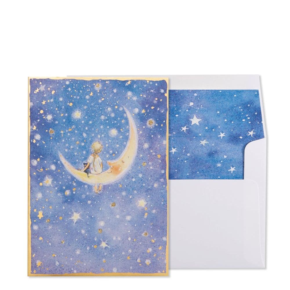 Girl On Moon Birthday Card Main Product  Image width=&quot;1000&quot; height=&quot;1000&quot;