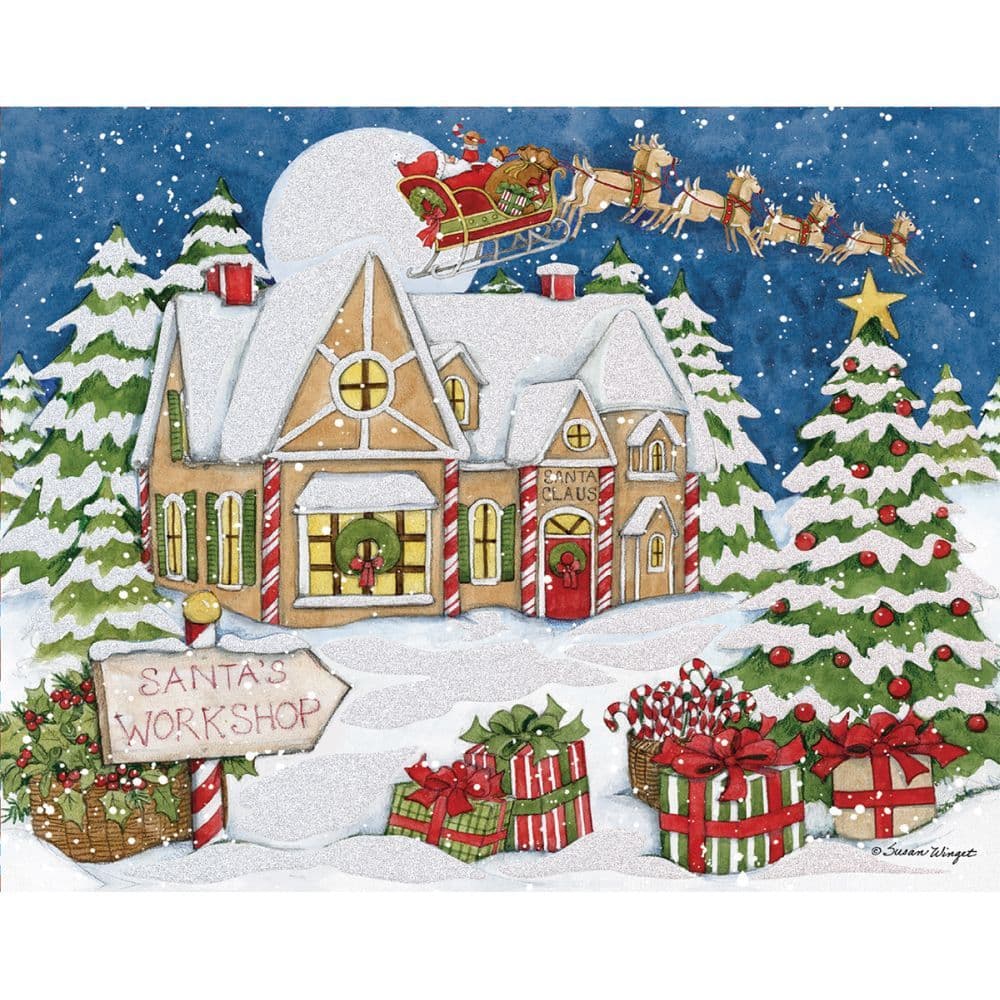 Santas Workshop Greeting Card 2nd Product Detail  Image width=&quot;1000&quot; height=&quot;1000&quot;
