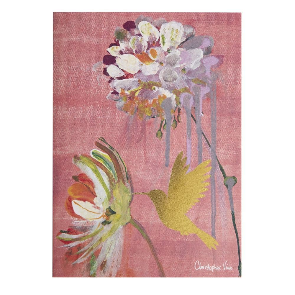 Two Flower Hummingbird Greeting Card 2nd Product Detail  Image width="1000" height="1000"