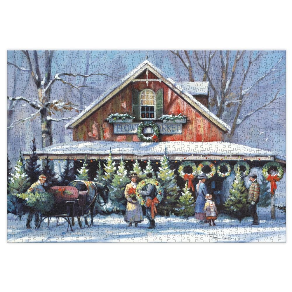 Christmas At The Flower Market 1000 Piece Puzzle 3rd Product Detail  Image width="1000" height="1000"