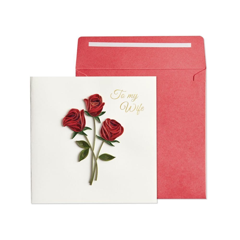 Roses Quilling Wife Birthday Card Main Product  Image width=&quot;1000&quot; height=&quot;1000&quot;