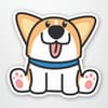 image Cute Corgi Sticker Main Product  Image width="1000" height="1000"