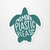 image No More Plastic Please Sticker Main Product  Image width="1000" height="1000"
