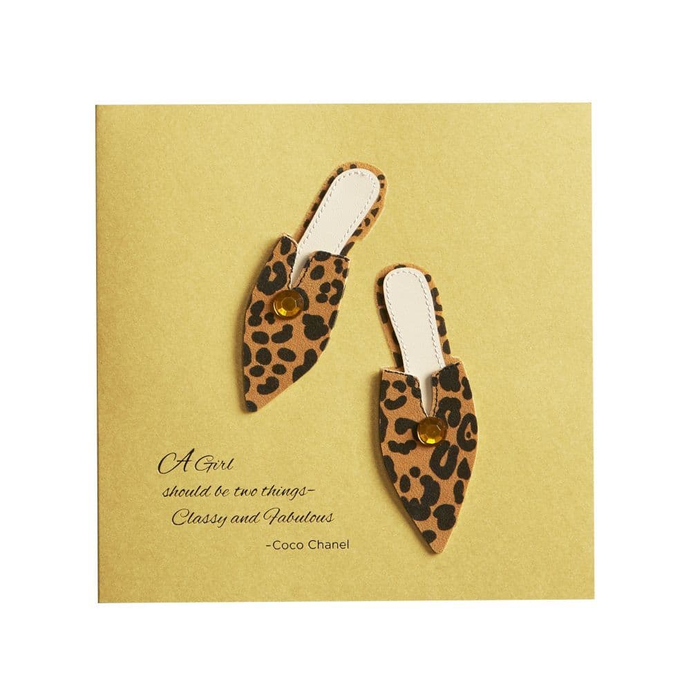 Leopard Mules Greeting Card 2nd Product Detail  Image width=&quot;1000&quot; height=&quot;1000&quot;