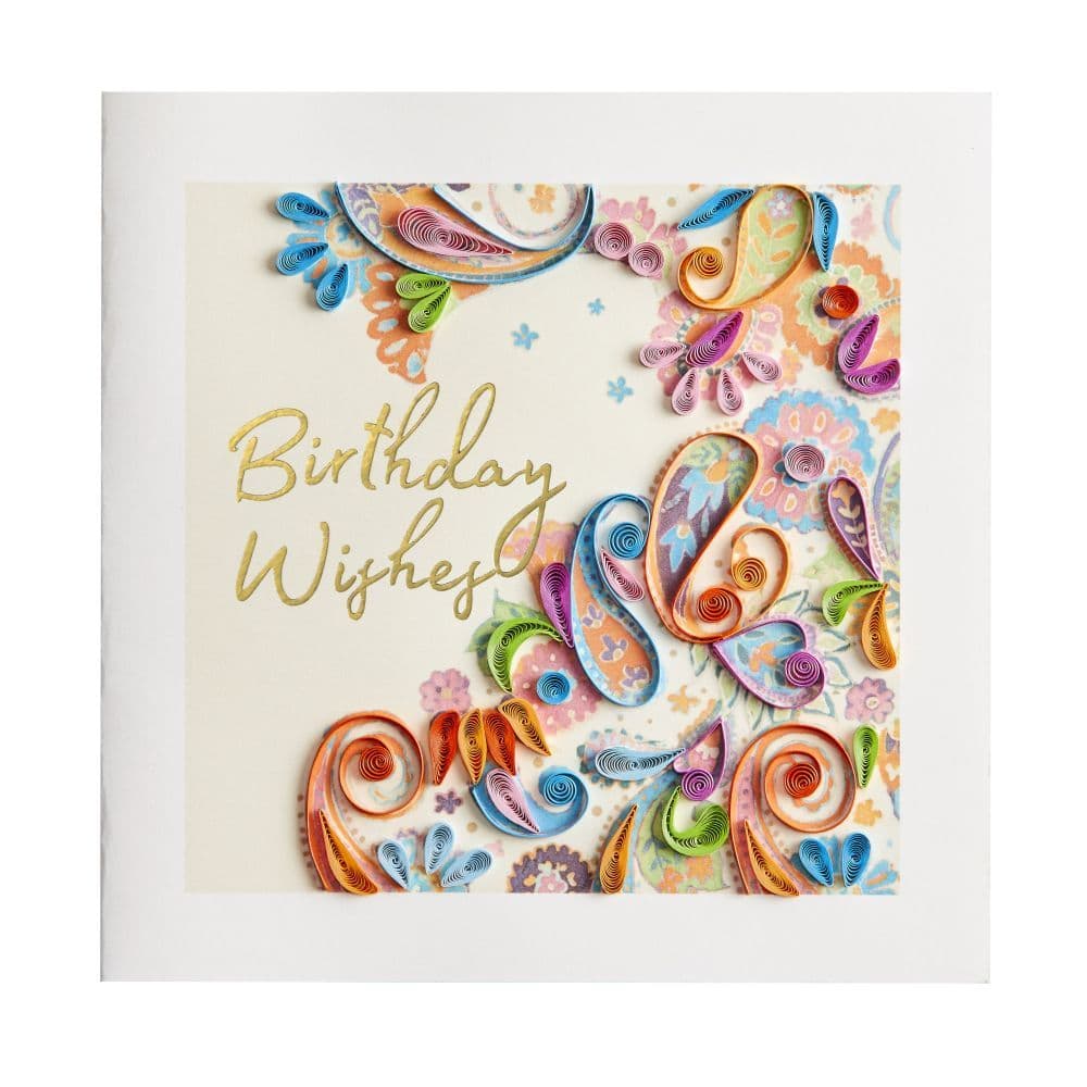 Paisley Quilling Birthday Card