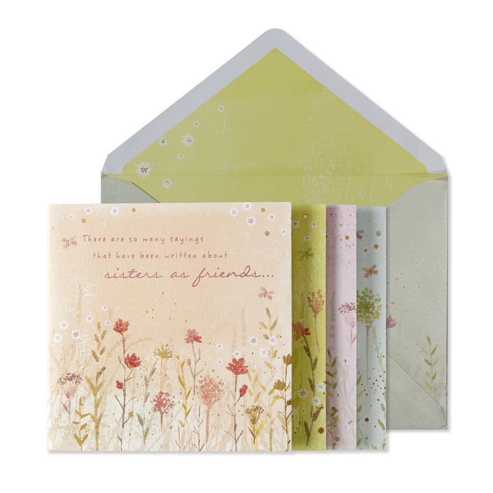 Sister Field Of Flowers Pink Greeting Card Main Product  Image width=&quot;1000&quot; height=&quot;1000&quot;